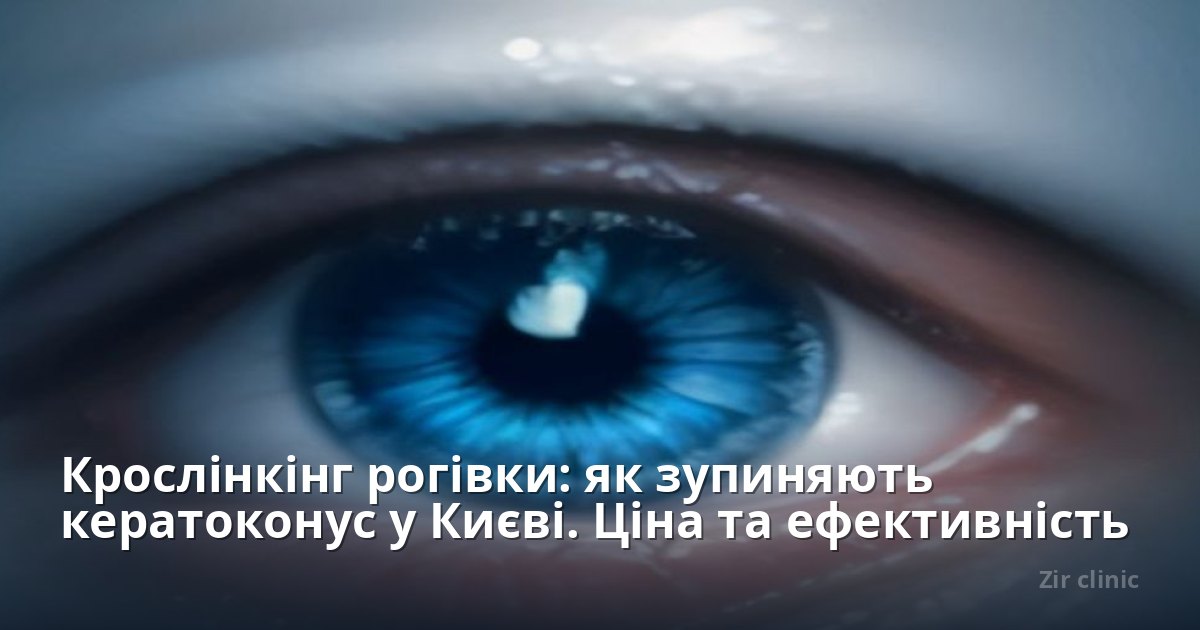 Крослінкінг рогівки: як зупиняють кератоконус у Києві. Ціна та ефективність