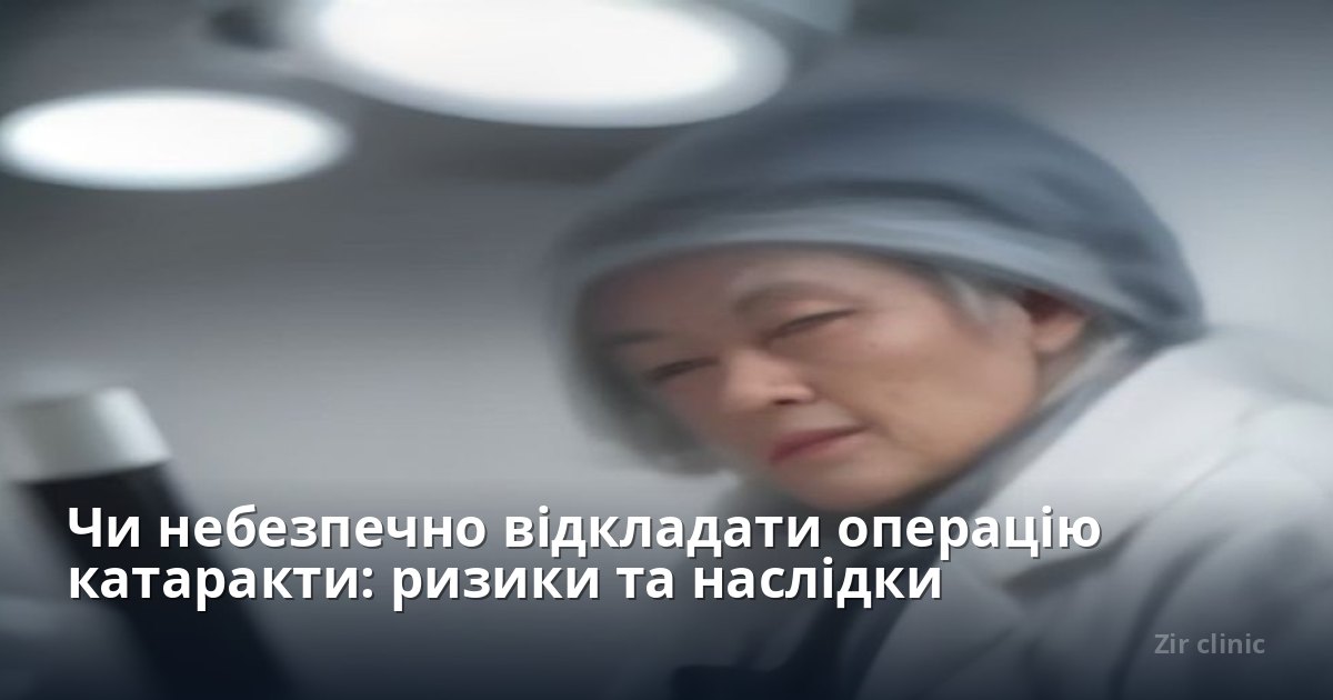 Чи небезпечно відкладати операцію катаракти: ризики та наслідки