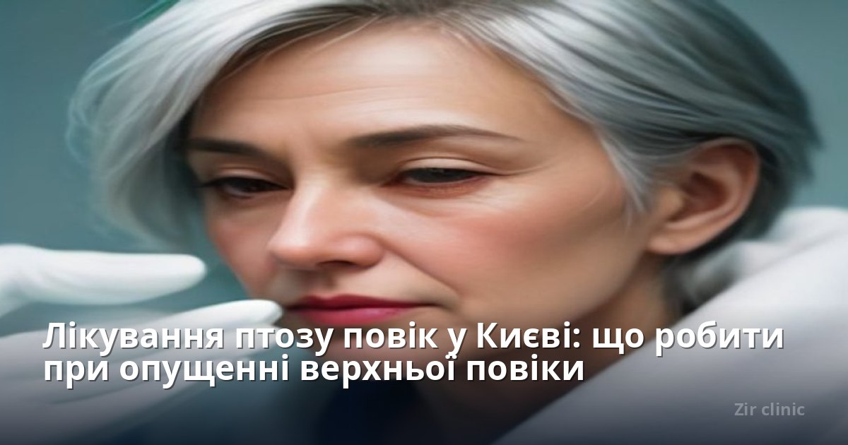 Лікування птозу повік у Києві: що робити при опущенні верхньої повіки