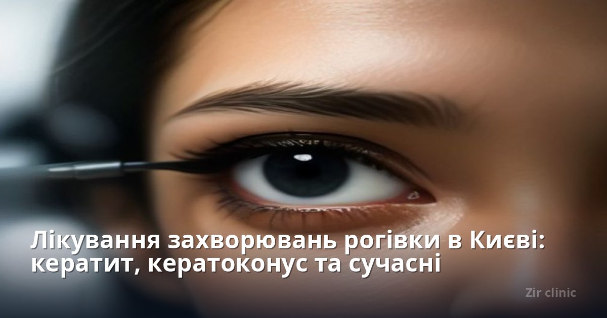 Лікування захворювань рогівки в Києві: кератит, кератоконус та сучасні протоколи