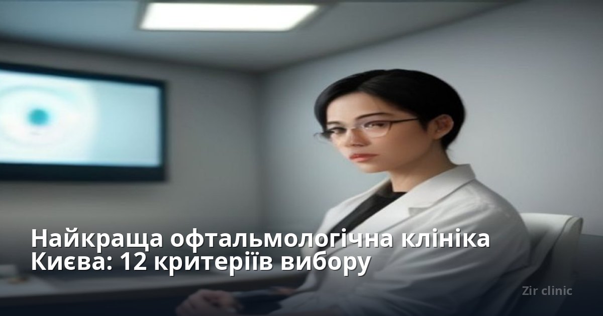 Найкраща офтальмологічна клініка Києва: 12 критеріїв вибору