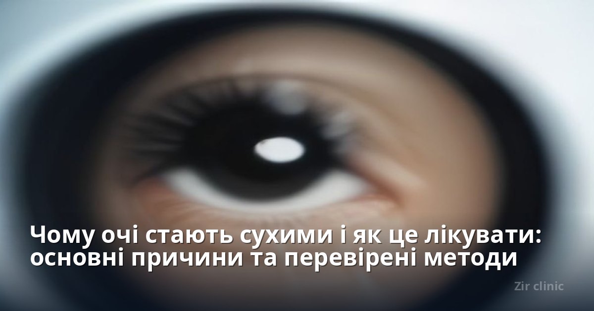 Чому очі стають сухими і як це лікувати: основні причини та перевірені методи
