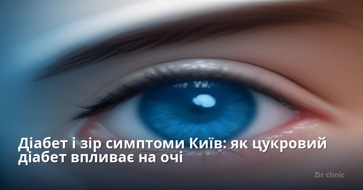 Діабет і зір симптоми Київ: як цукровий діабет впливає на очі
