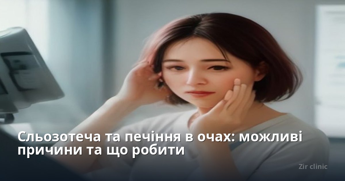 Сльозотеча та печіння в очах: можливі причини та що робити