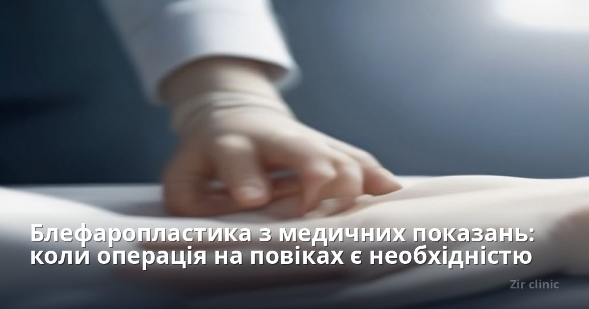 Блефаропластика з медичних показань: коли операція на повіках є необхідністю