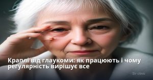 Краплі від глаукоми: як працюють і чому регулярність вирішує все