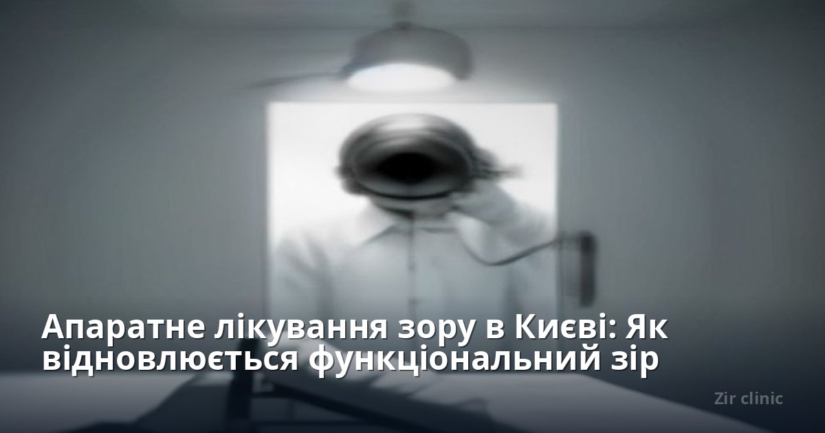 Апаратне лікування зору в Києві: Як відновлюється функціональний зір