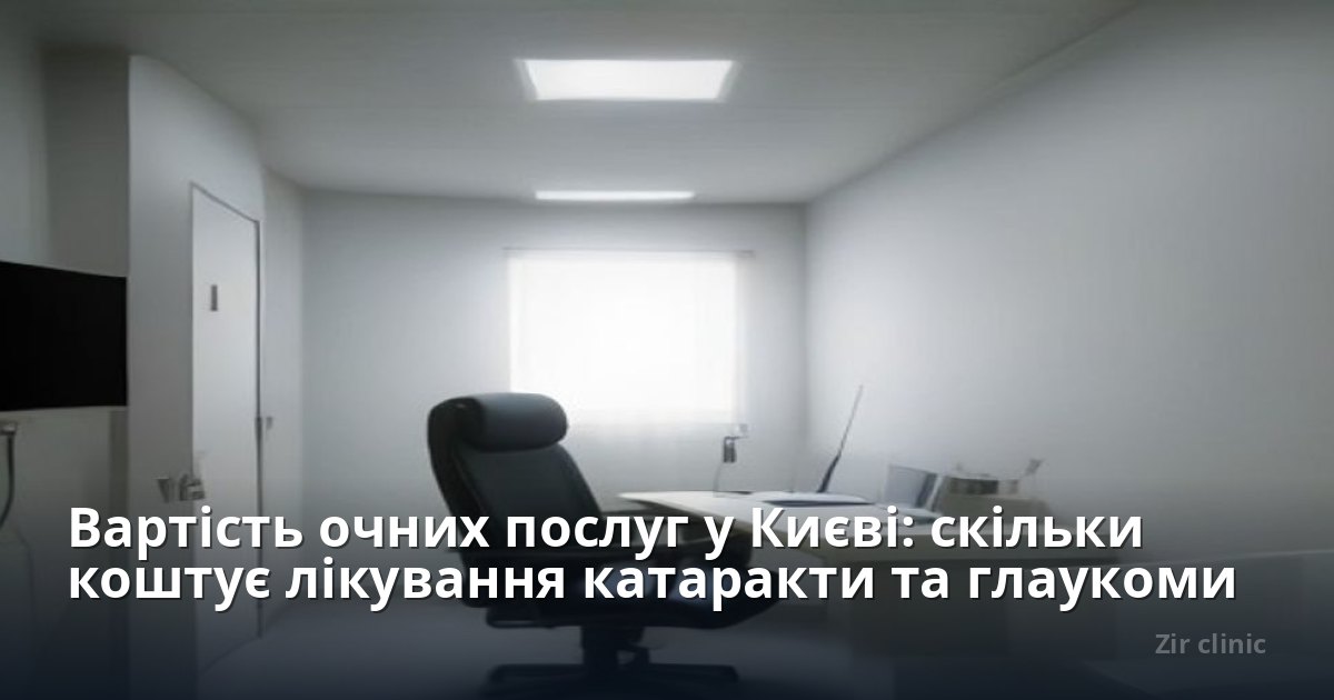Вартість очних послуг у Києві: скільки коштує лікування катаракти та глаукоми