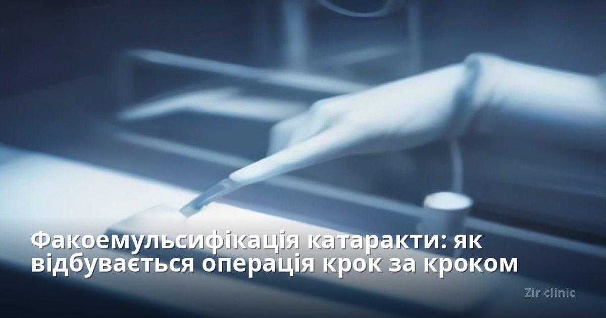 Факоемульсифікація катаракти: як відбувається операція крок за кроком