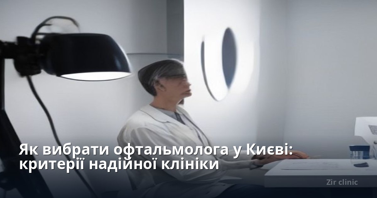 Як вибрати офтальмолога у Києві: критерії надійної клініки