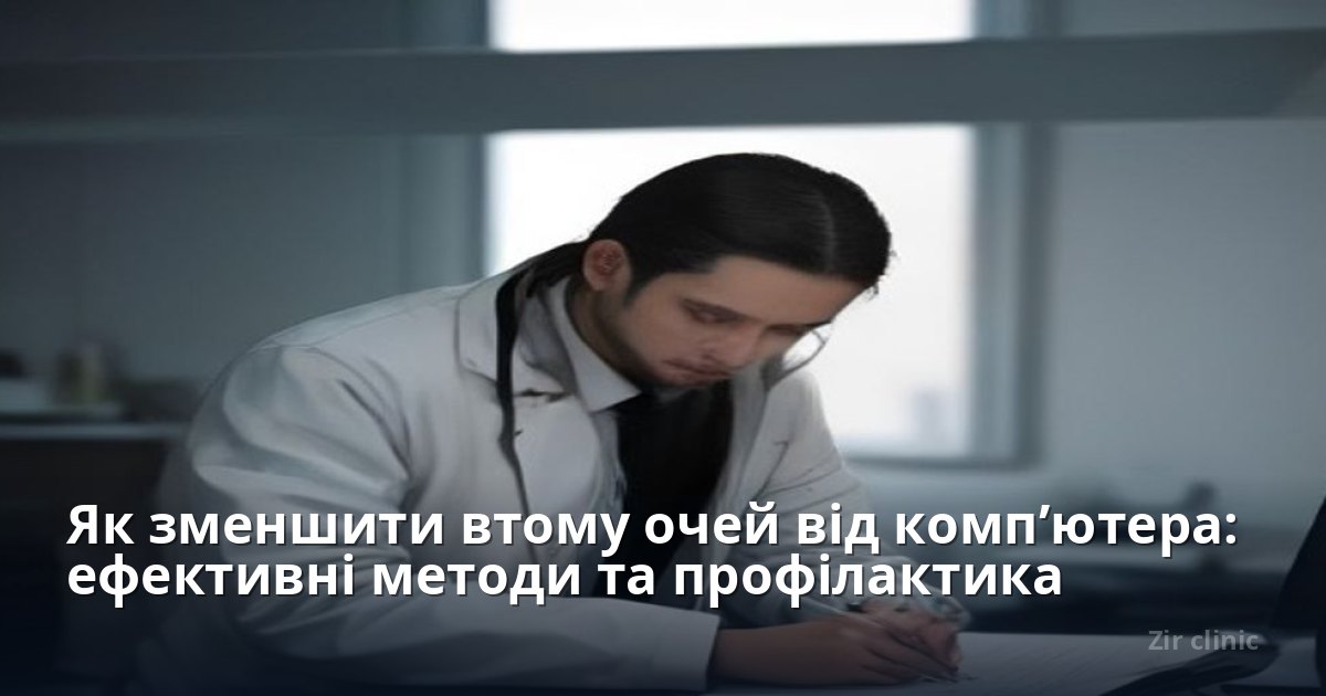 Як зменшити втому очей від комп’ютера: ефективні методи та профілактика