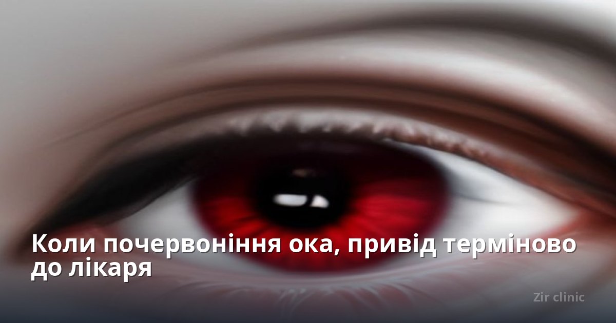 Коли почервоніння ока, привід терміново до лікаря