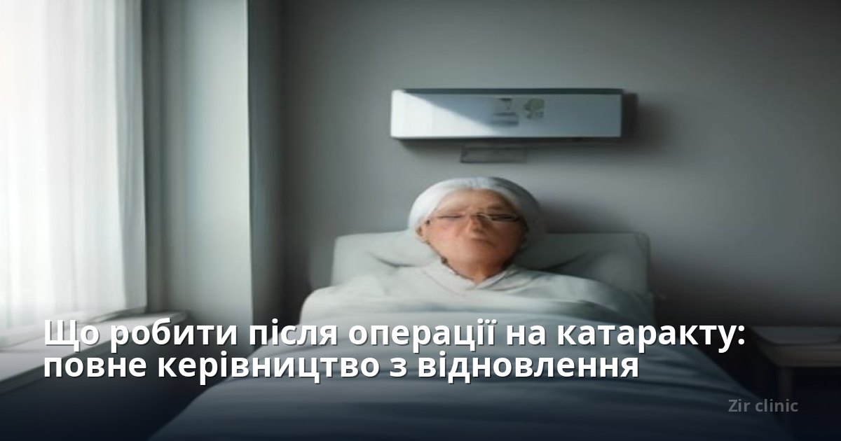 Що робити після операції на катаракту: повне керівництво з відновлення