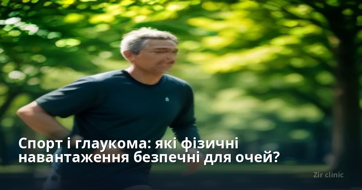 Спорт і глаукома: які фізичні навантаження безпечні для очей?