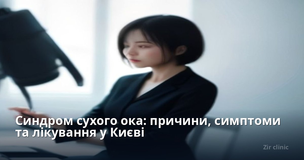 Синдром сухого ока: причини, симптоми та лікування у Києві