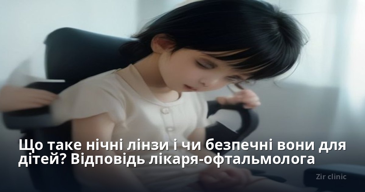 Що таке нічні лінзи і чи безпечні вони для дітей? Відповідь лікаря-офтальмолога