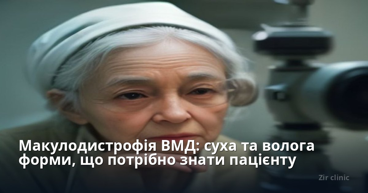 Макулодистрофія ВМД: суха та волога форми, що потрібно знати пацієнту