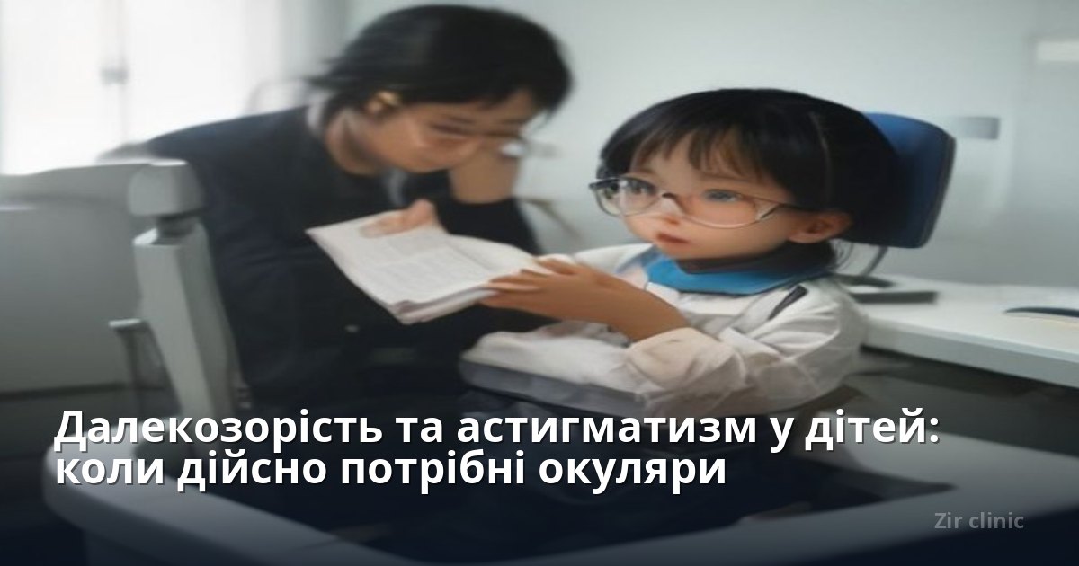 Далекозорість та астигматизм у дітей: коли дійсно потрібні окуляри