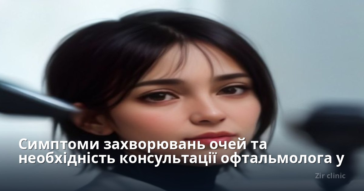 Симптоми захворювань очей та необхідність консультації офтальмолога у Києві