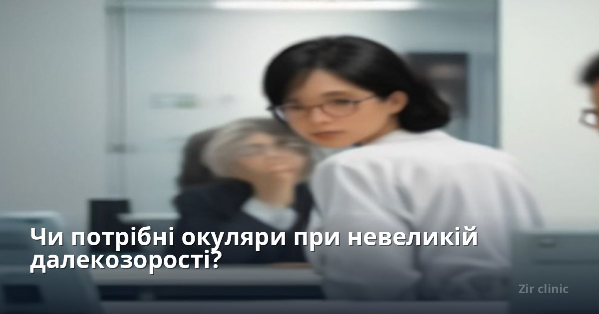 Чи потрібні окуляри при невеликій далекозорості?